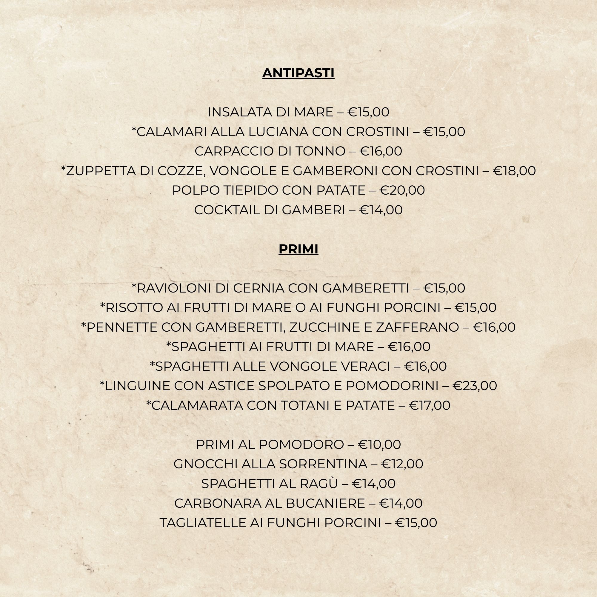 Menu Al Bucaniere - pagina 2